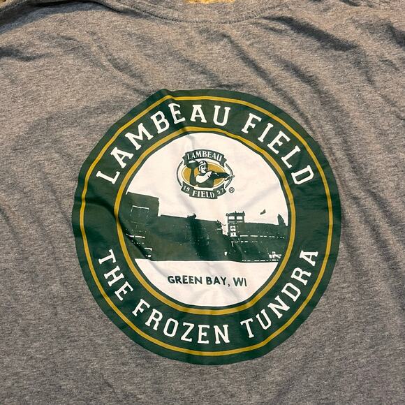 ‘47 Green Bay Packers Men 3xl Lambeau Field Frozen Long Sleeve Shirt Gray - Picture 1 of 6